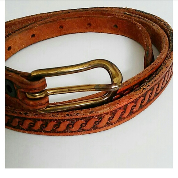 FULL GRAIN COWHIDE SKINNY BROWN LEATHER … - Picture 2 of 8